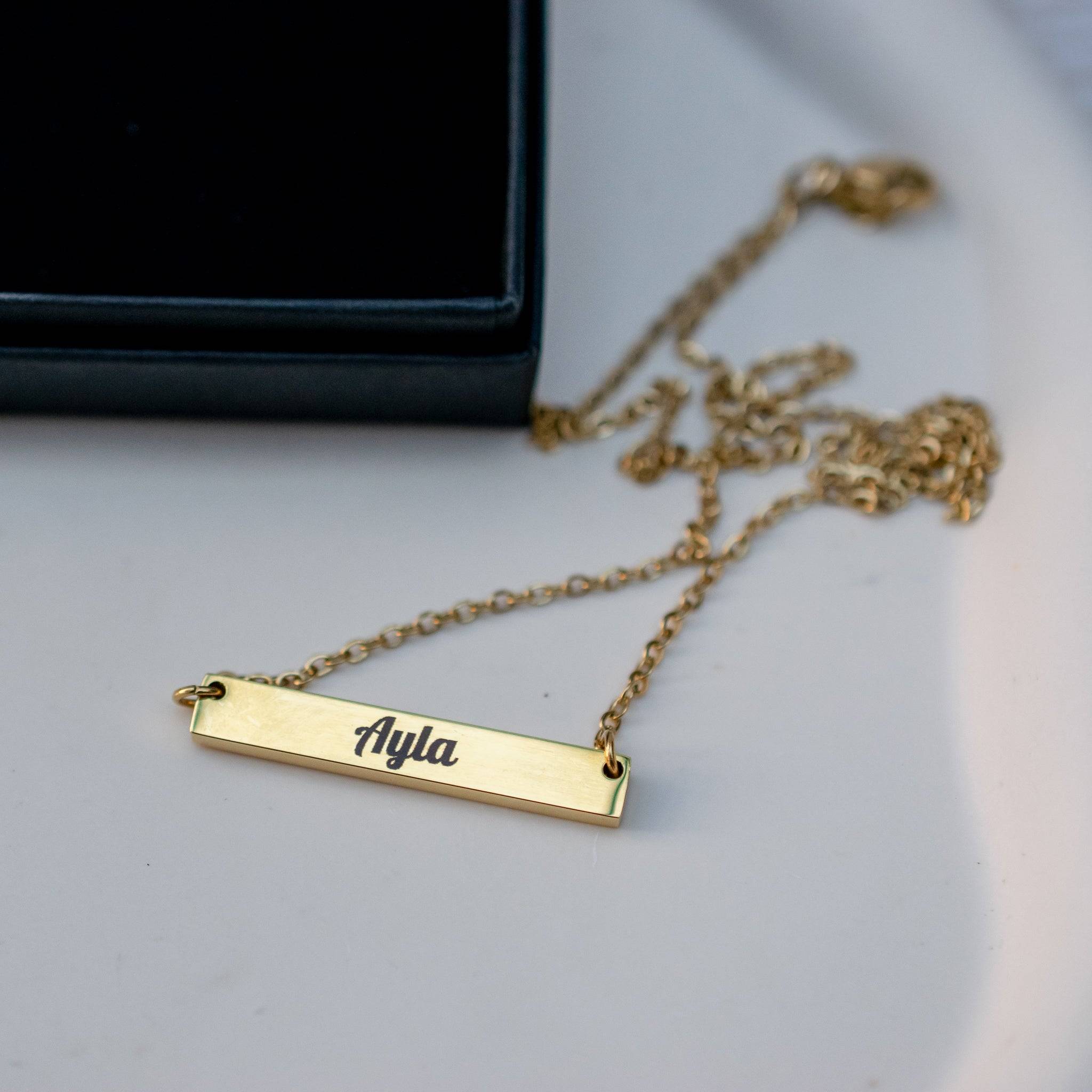 Gepersonaliseerde geboortesteen ketting - Keelin Design