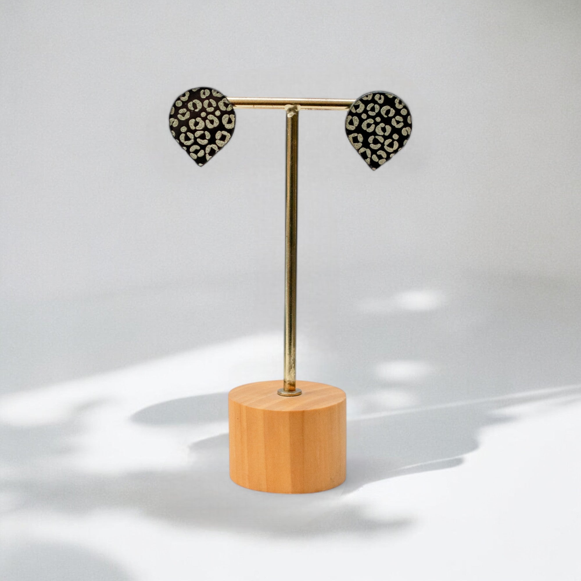 Lena - LEOPARD MIDI Omgekeerde Druppel Goud - Keelin Design