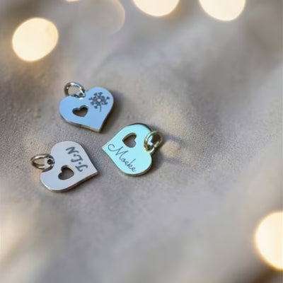Gepersonaliseerde Ketting · Open Hartje Hanger · 3 kleuren RVS