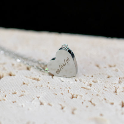 Gepersonaliseerd juweel: Fijne ketting met hartje kraal