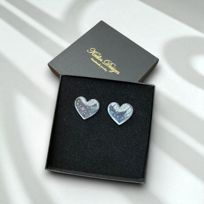 Keelin Design - Unieke laser-cut acryl oorbellen - Pearl - Holografische Oorbellen - Midi