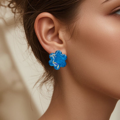 Blair - STARDUST MIDI Bloemen Blauw - Keelin Design