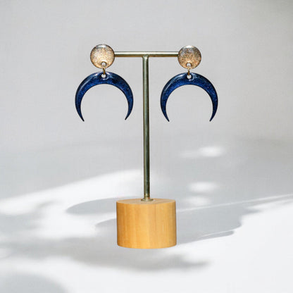 Claire - STARDUST Statement Blauw/Goud - Keelin Design