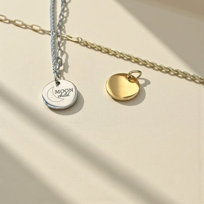 Gepersonaliseerde Armband met Ronde Hanger - Keelin Design