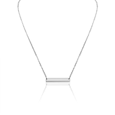 Gepersonaliseerde ketting met horizontale bar hanger - Keelin Design