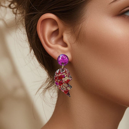 Noor – Gebroken Hart Statement Oorbellen - Keelin Design