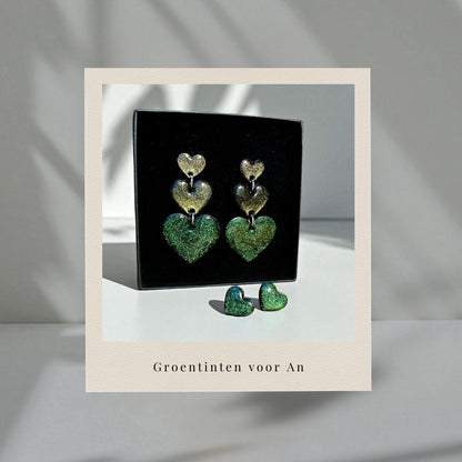 Statement Hartjes Oorbellen [Instant Design] - Personaliseerbaar - Keelin Design