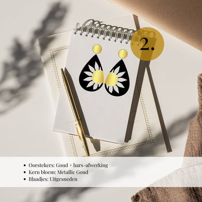 Statement Zonnebloem Oorbellen [Instant Design] - Keelin Design